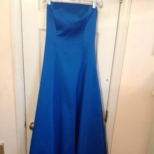 Prom Dress Royal Blue strapless